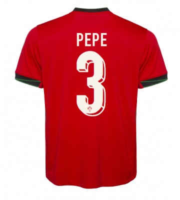 Portugal Pepe #3 Hjemmebanetrøje EM 2024 Kort ærmer